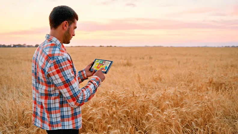 Un ingeniero agrónomo en campo